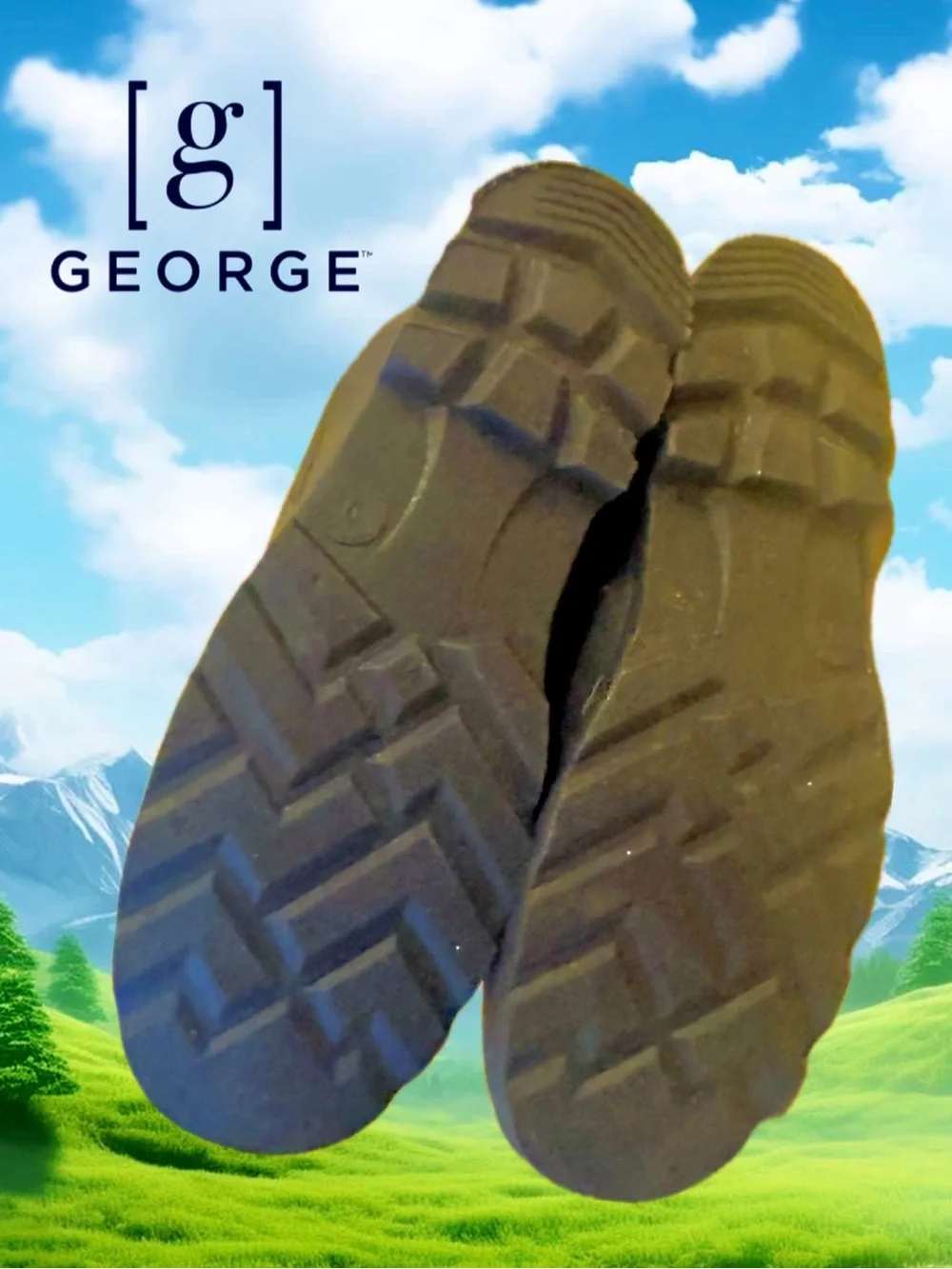 George Men's Black Slip-Resistant Steel-Toe Rain & Snow Boots